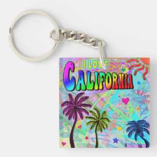 I LOVE California Vivid Romance Keychain