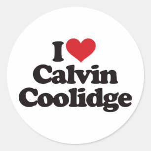 I Love Calvin Coolidge Classic Round Sticker