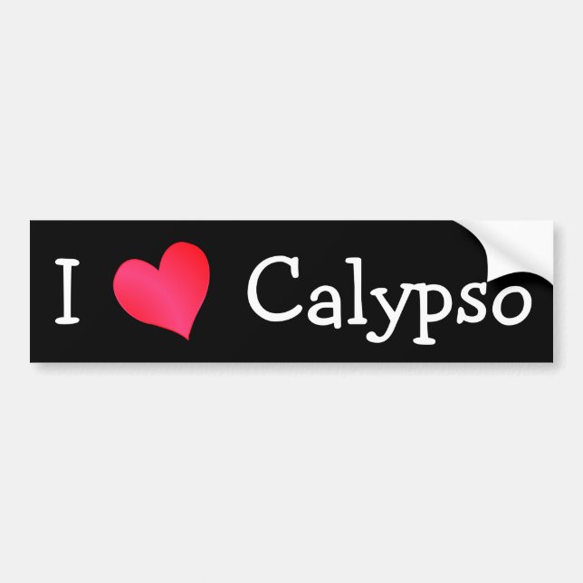 I Love Calypso Bumper Sticker (Front)