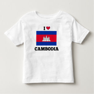 I Love Cambodia, Cambodian Flag Toddler T-Shirt