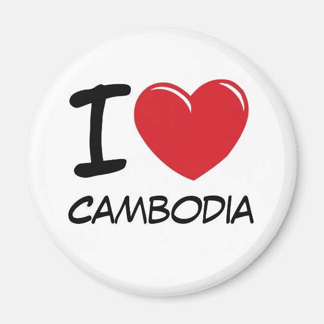 I Love Cambodia Magnet (Front)