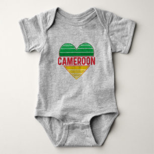 I Love Cameroon, Cameroonian Heart Baby Bodysuit