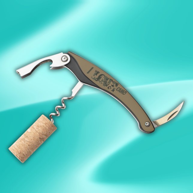 I Love Camouflage Green Brown | Corkscrew (Creator Uploaded)