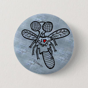 I Love Campers! 6 Cm Round Badge