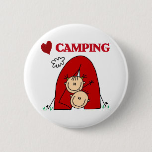 I Love Camping 6 Cm Round Badge