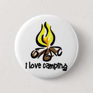 i love camping 6 cm round badge