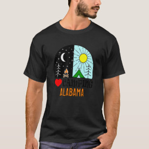 I Love Camping Alabama America Outdoors Nature Hik T-Shirt