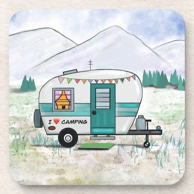 I Love Camping Coaster (Front)