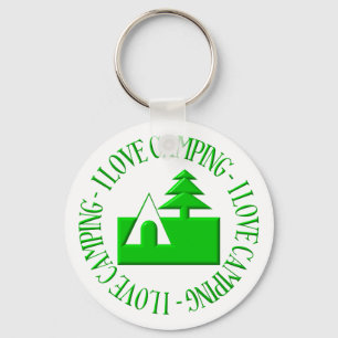 I love camping key ring