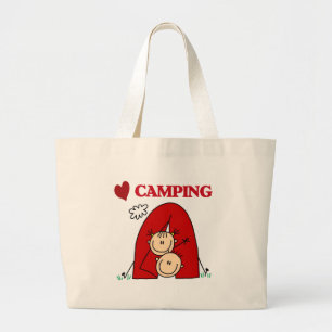 I Love Camping Large Tote Bag