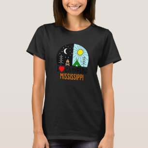 I Love Camping Mississippi America Outdoors Nature T-Shirt