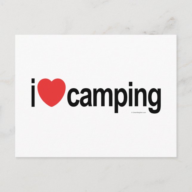 I Love Camping Postcard (Front)