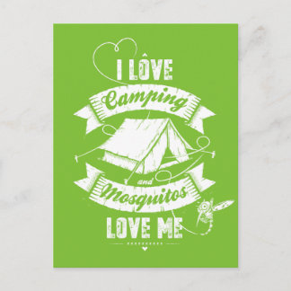 I love camping postcard