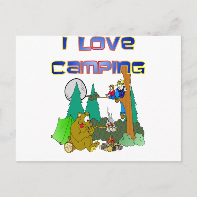 I Love Camping Postcard (Front)