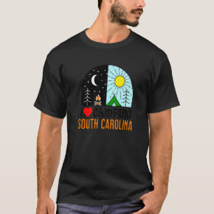I Love Camping South Carolina America Outdoors Nat T-Shirt