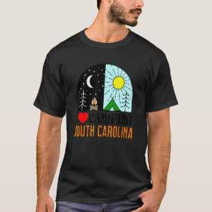 I Love Camping South Carolina America Outdoors Nat T-Shirt