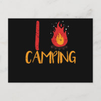I Love Camping Trekking Campfire Burning Heat