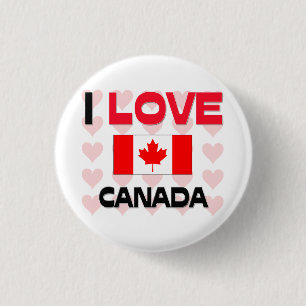 I Love Canada 3 Cm Round Badge