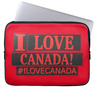 "I LOVE CANADA" Cute Expression Design Buy Now Laptop Sleeve