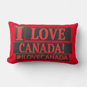 "I LOVE CANADA" Cute Expression Design Buy Now Lumbar Cushion