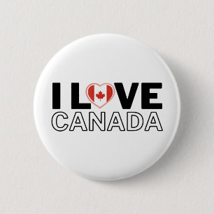 I LOVE CANADA - For real Canadians! 6 Cm Round Badge