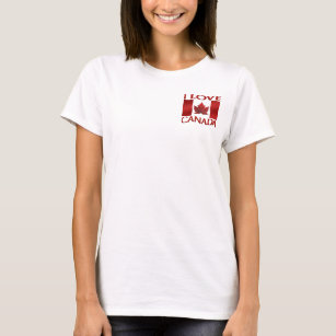 I Love Canada Golf Shirt Women's Canada Polo Shirt