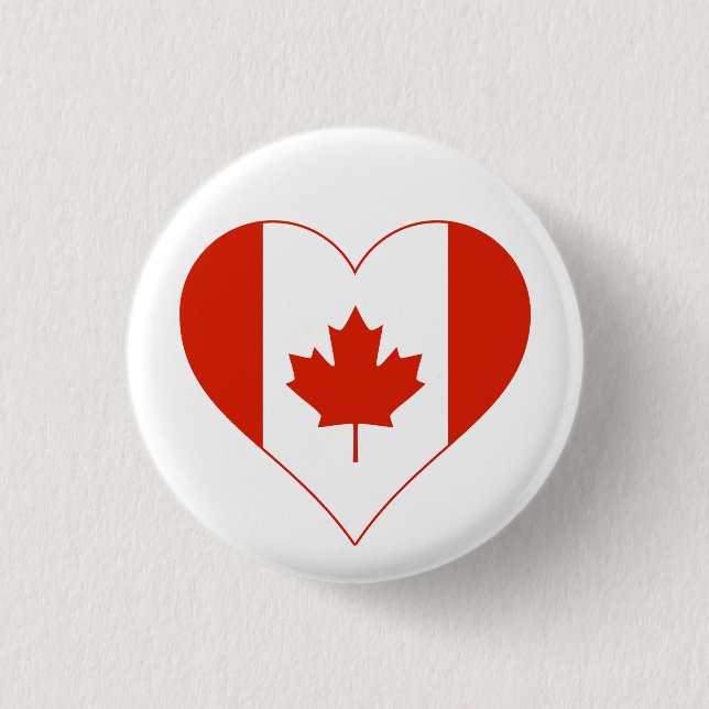 I love Canada heart 3 Cm Round Badge (Front)