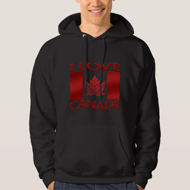 I Love Canada Hoodie Souvenir Canada Sweatshirt (Front)