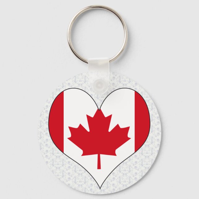 I Love Canada Key Ring (Front)