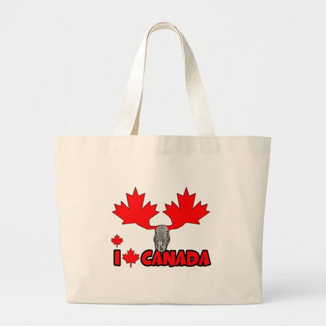 I love Canada Large Tote Bag (Front)