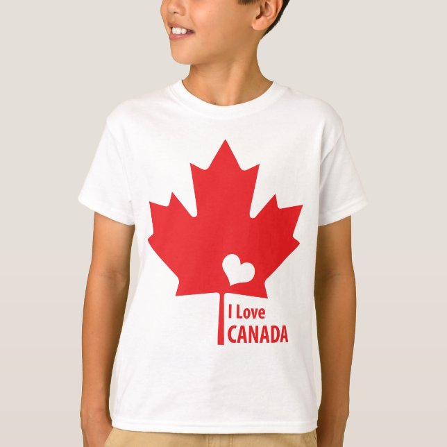 I love Canada Maple Leaf T-Shirt (Front)