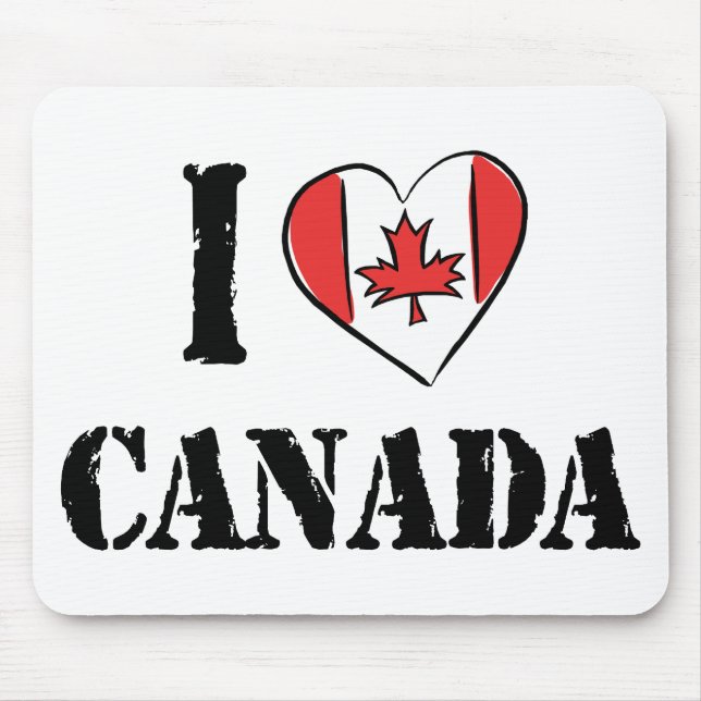 I Love Canada Mouse Pad (Front)