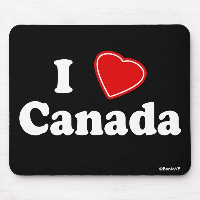 I Love Canada Mouse Pad (Front)