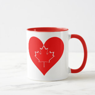 I love Canada Patriotic Heart Maple leaf Mug