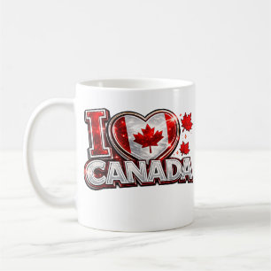 I Love Canada Patriotic Soccer Fan Mug Canadian