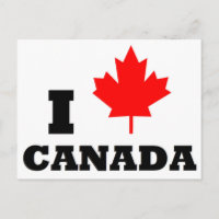 I Love Canada Postcard