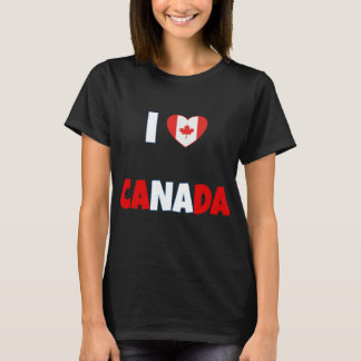 I LOVE CANADA : Proud Canadian T-Shirt