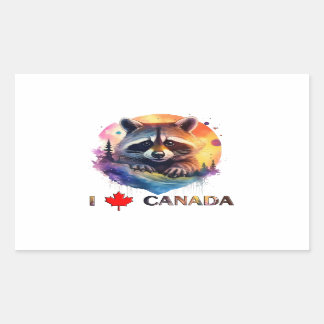 I love Canada Rectangular Sticker