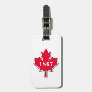 I LOVE Canada - Red Maple Leaf - Est 1867 Luggage Tag