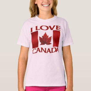 I Love Canada Sweatshirt Girl's Canada Souvenir T-Shirt
