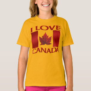 I Love Canada T-shirt Organic Girl's Canada Tee