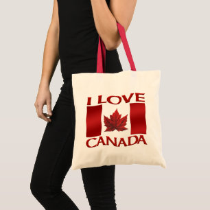 I Love Canada Tote Bags Custom I Love Canada Bag