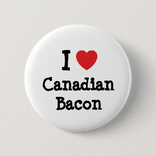 I love Canadian Bacon heart T-Shirt 6 Cm Round Badge