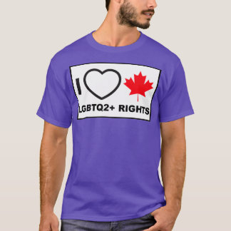 I Love Canadian LGBTQ2 Rights T-Shirt