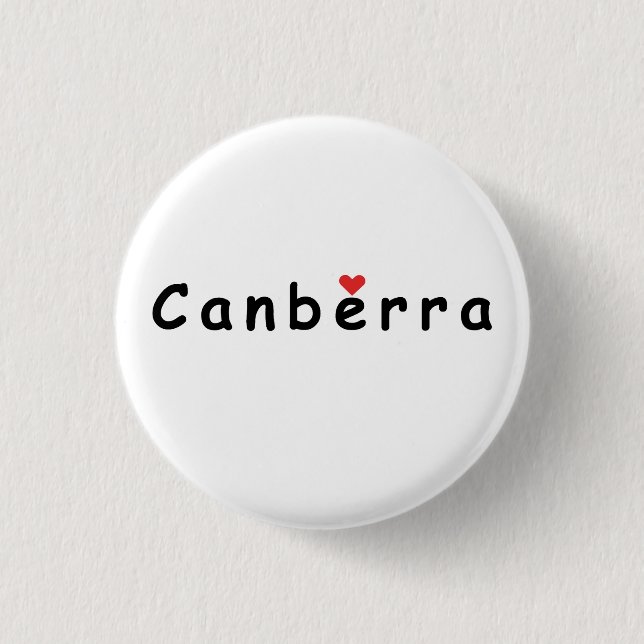 I love Canberra 3 Cm Round Badge (Front)