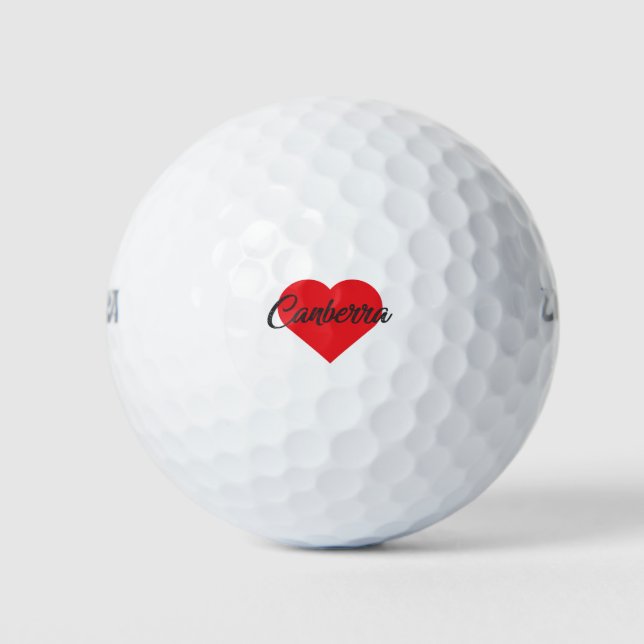 I Love Canberra - Australia Golf Balls (Front)