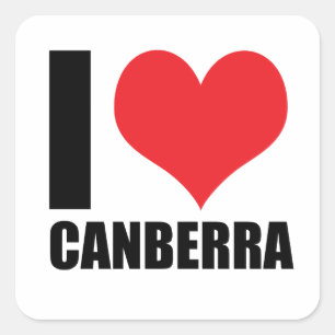 I love Canberra Square Sticker