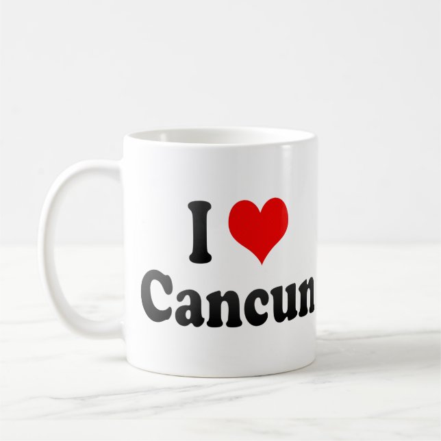 I Love Cancun, Mexico Coffee Mug (Left)