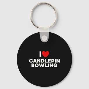 I Love Candlepin Bowling T Shirt  Key Ring