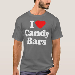 I Love Candy Bars Heart Funny T-Shirt